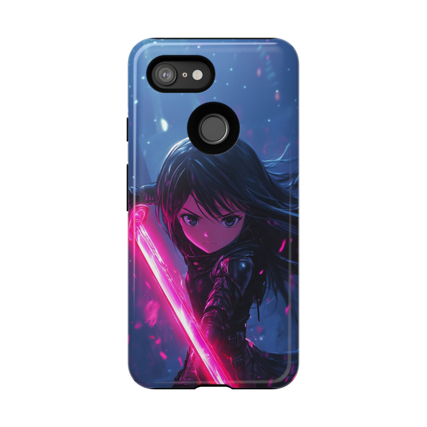 Neon Blade Warrior – Tough Google Pixel Case