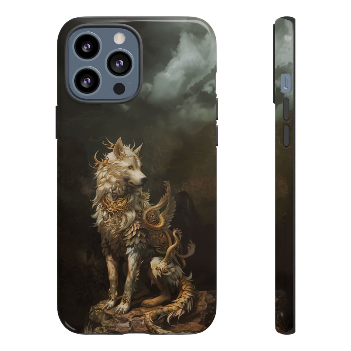Antlered Wolf Guardian - Tough iPhone Case