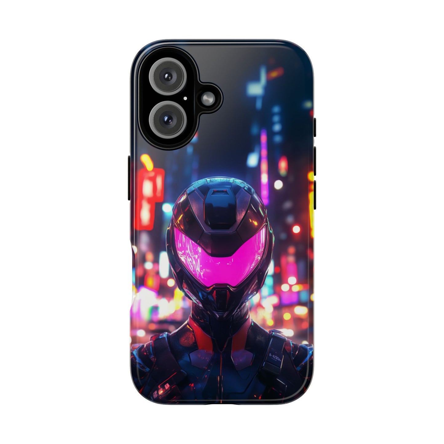 Neon Guardian Warrior – Tough iPhone Case