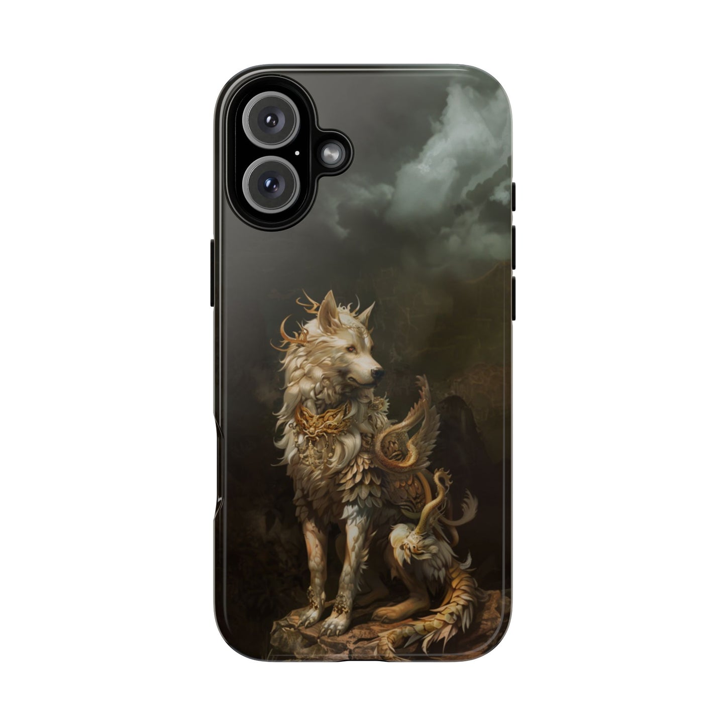 Antlered Wolf Guardian - Tough iPhone Case