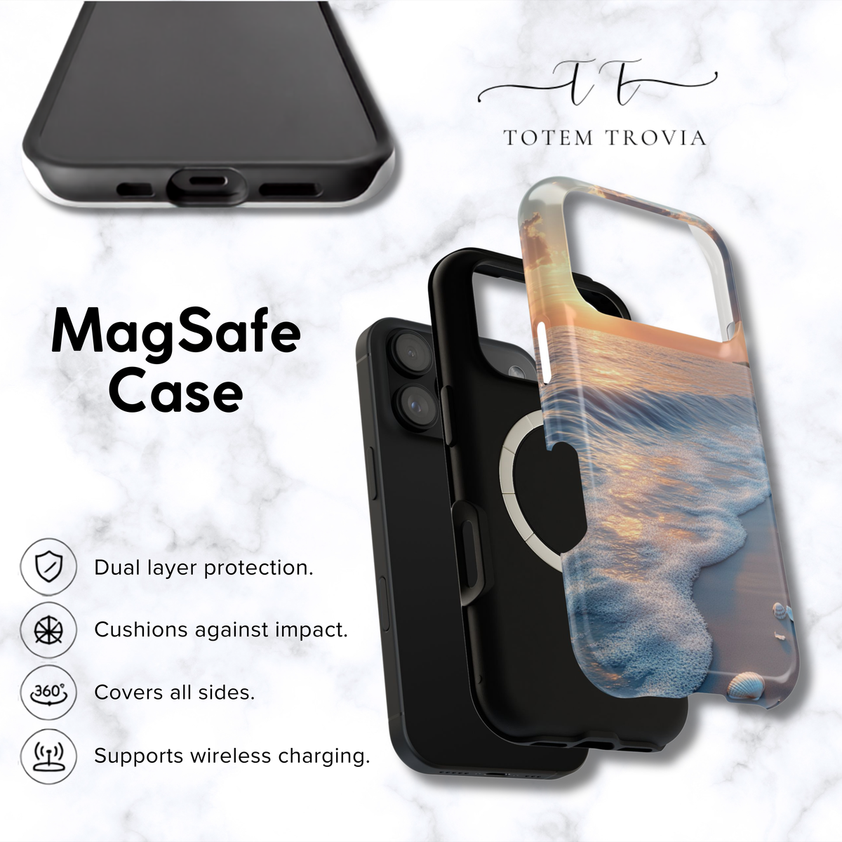 Sunset Beach Waves - iPhone Case