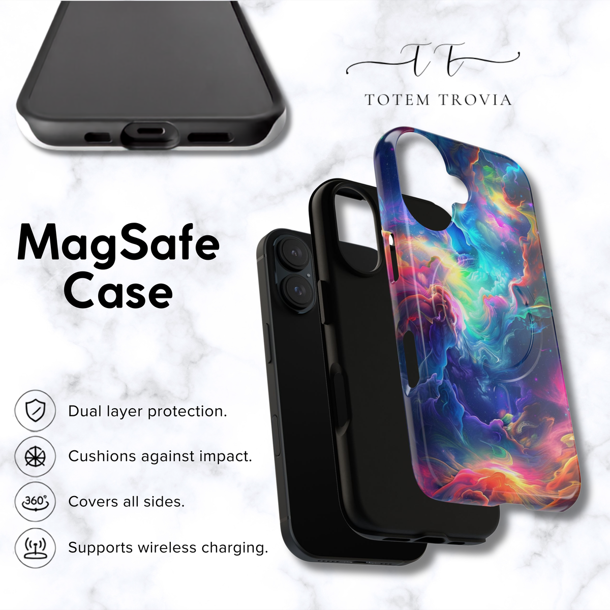 Rainbow Nebula Swirl - iPhone Case