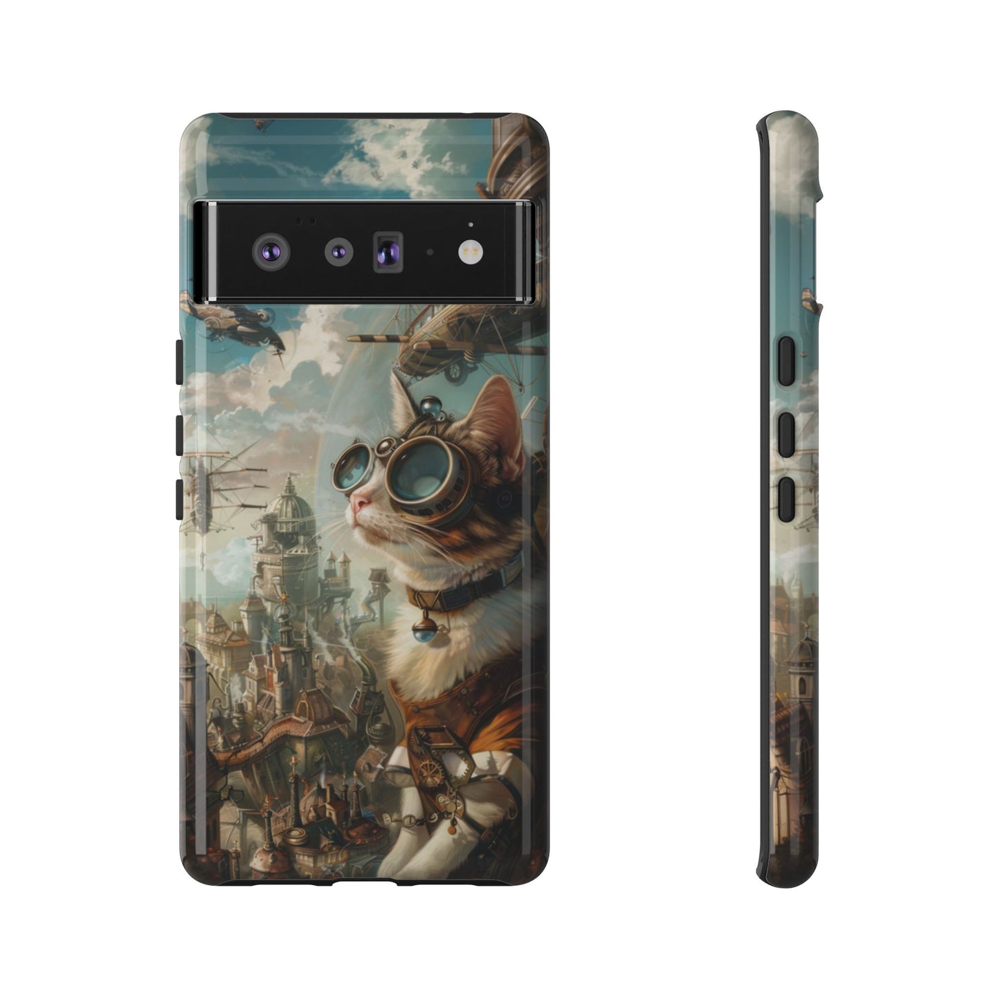 Steampunk Aviator Cat - Tough Google Pixel Case