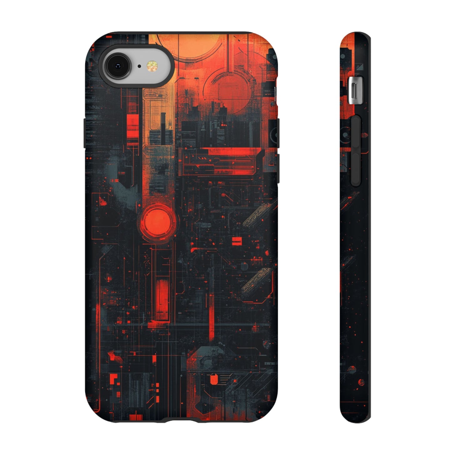 Neon Circuit Matrix – Tough iPhone Case
