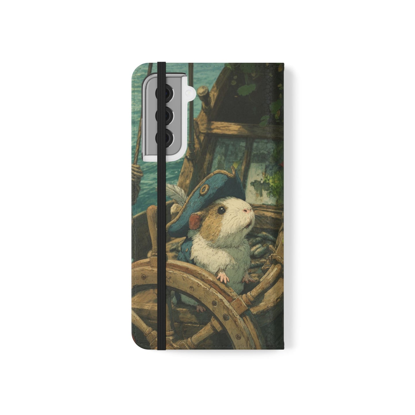 Pirate Captain Guinea Pig - Wallet Flip Case