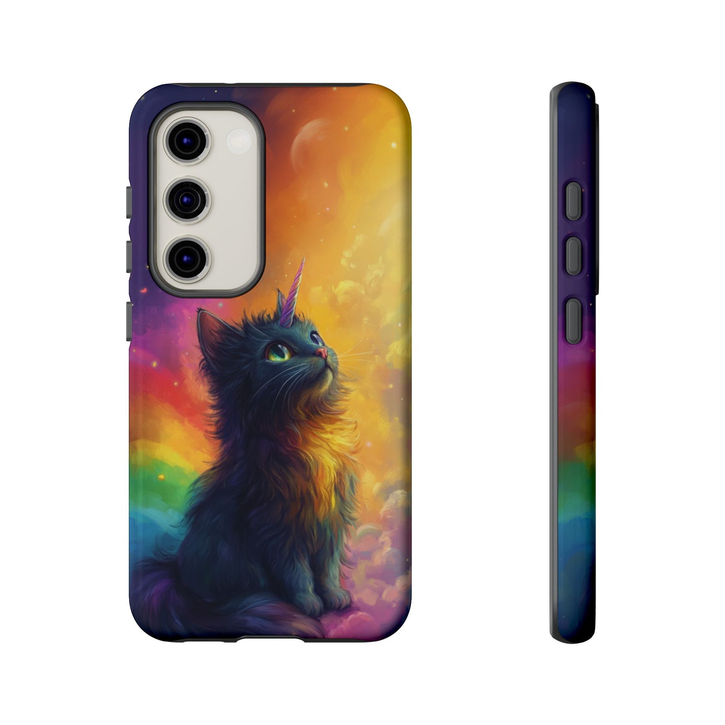 Rainbow Unicorn Cat Phone Case – iPhone, Google Pixel, Samsung Galaxy