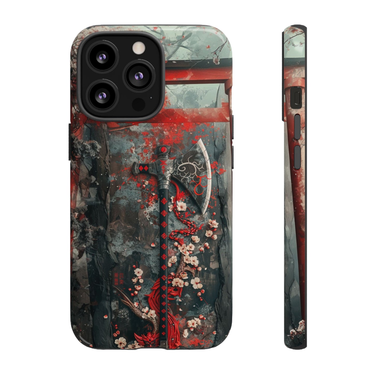Sakura Warrior Axe - Tough iPhone Case