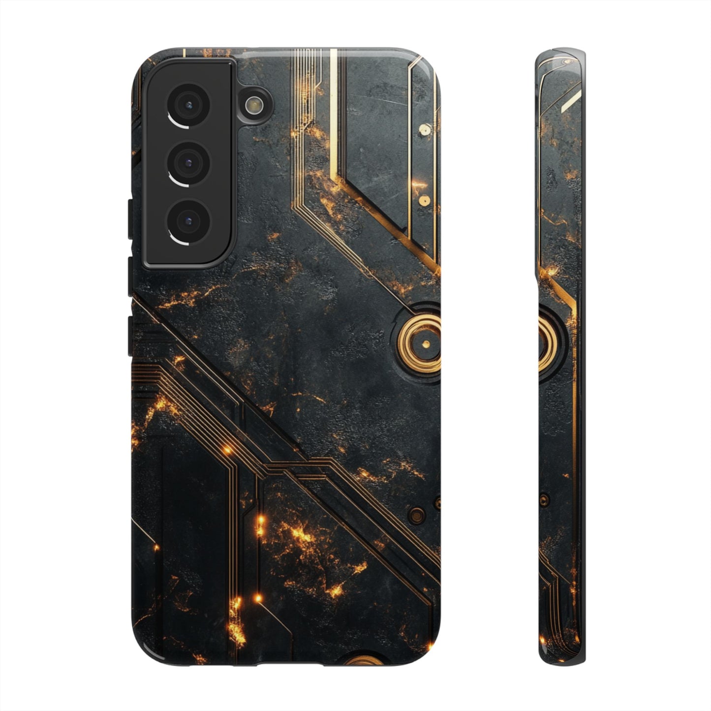 Obsidian Ember Circuit – Tough Samsung Galaxy Case