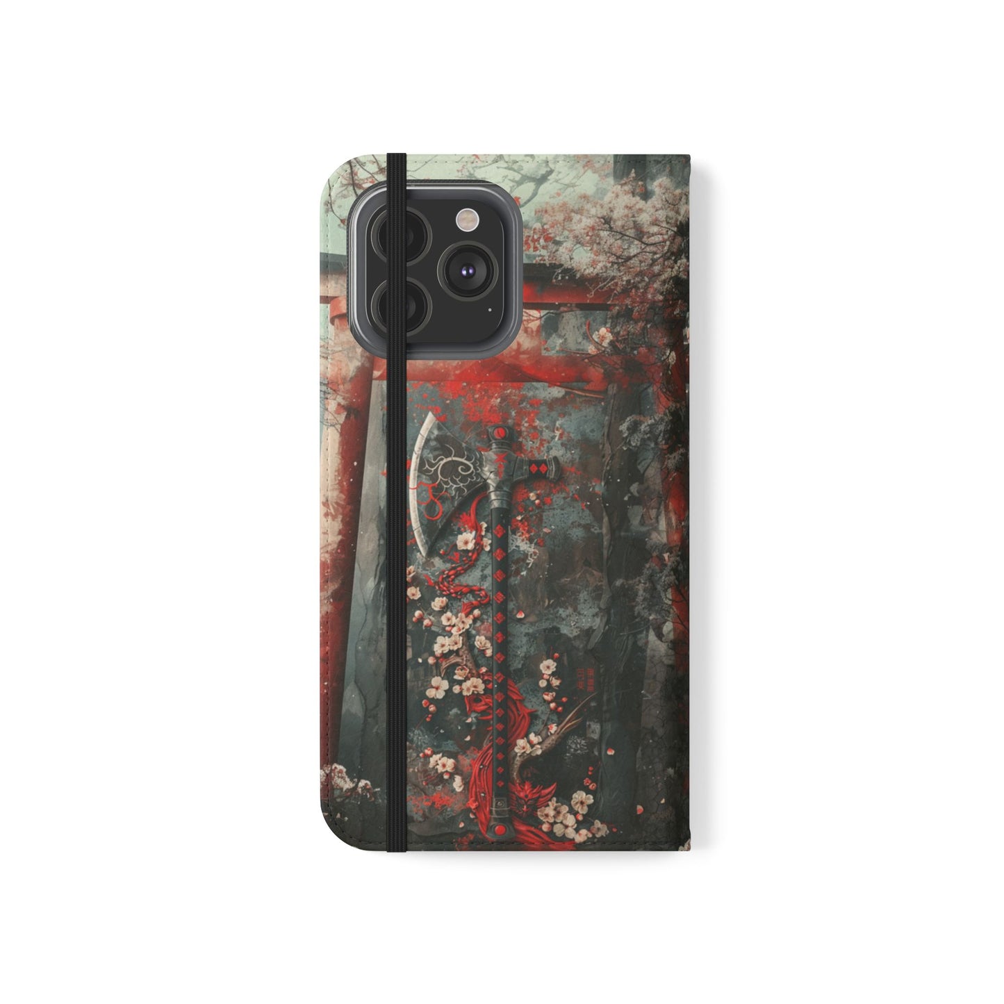 Sakura Warrior Axe - Wallet Flip Case