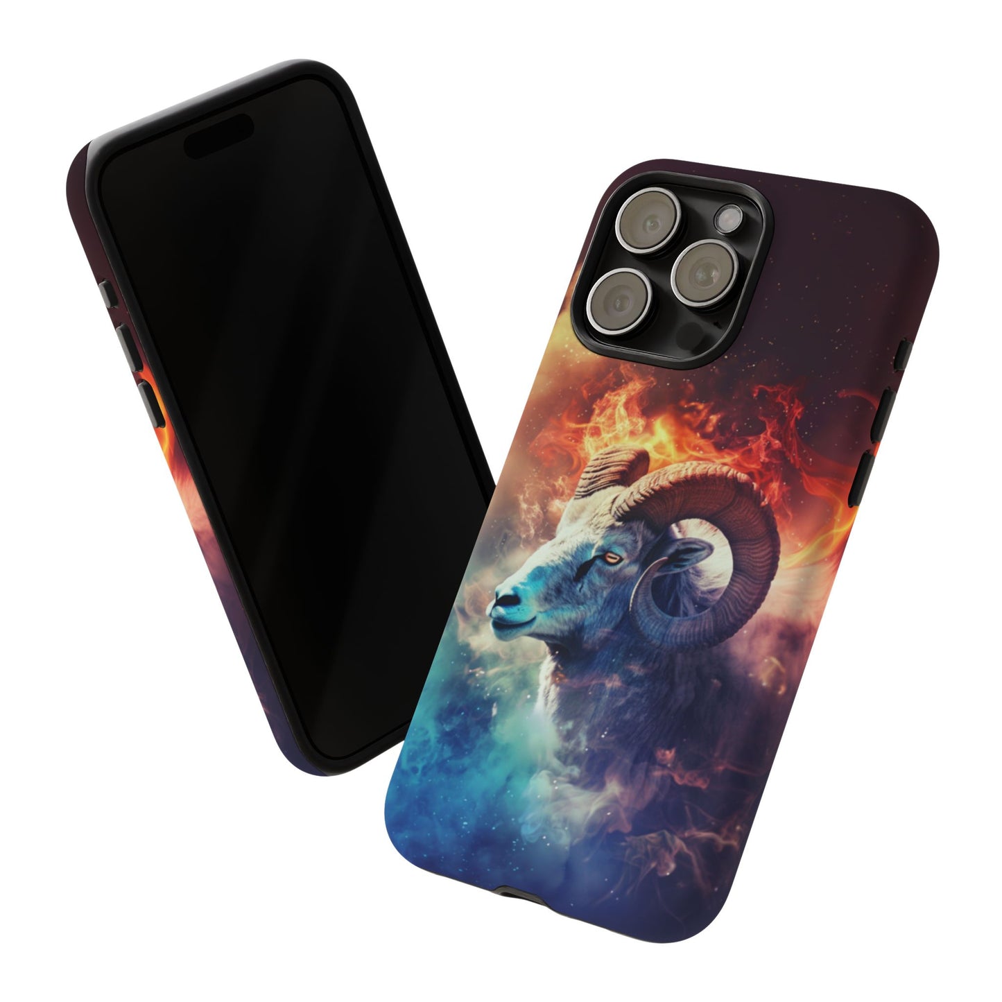 Fire and Ice Aries Ram Phone Case – iPhone, Google Pixel, Samsung Galaxy