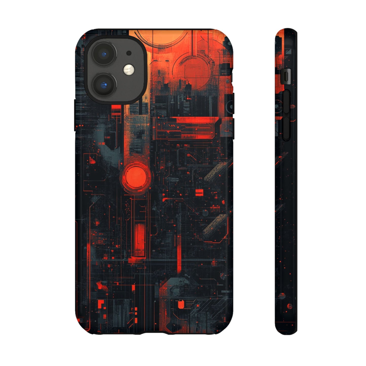 Neon Circuit Matrix – Tough iPhone Case