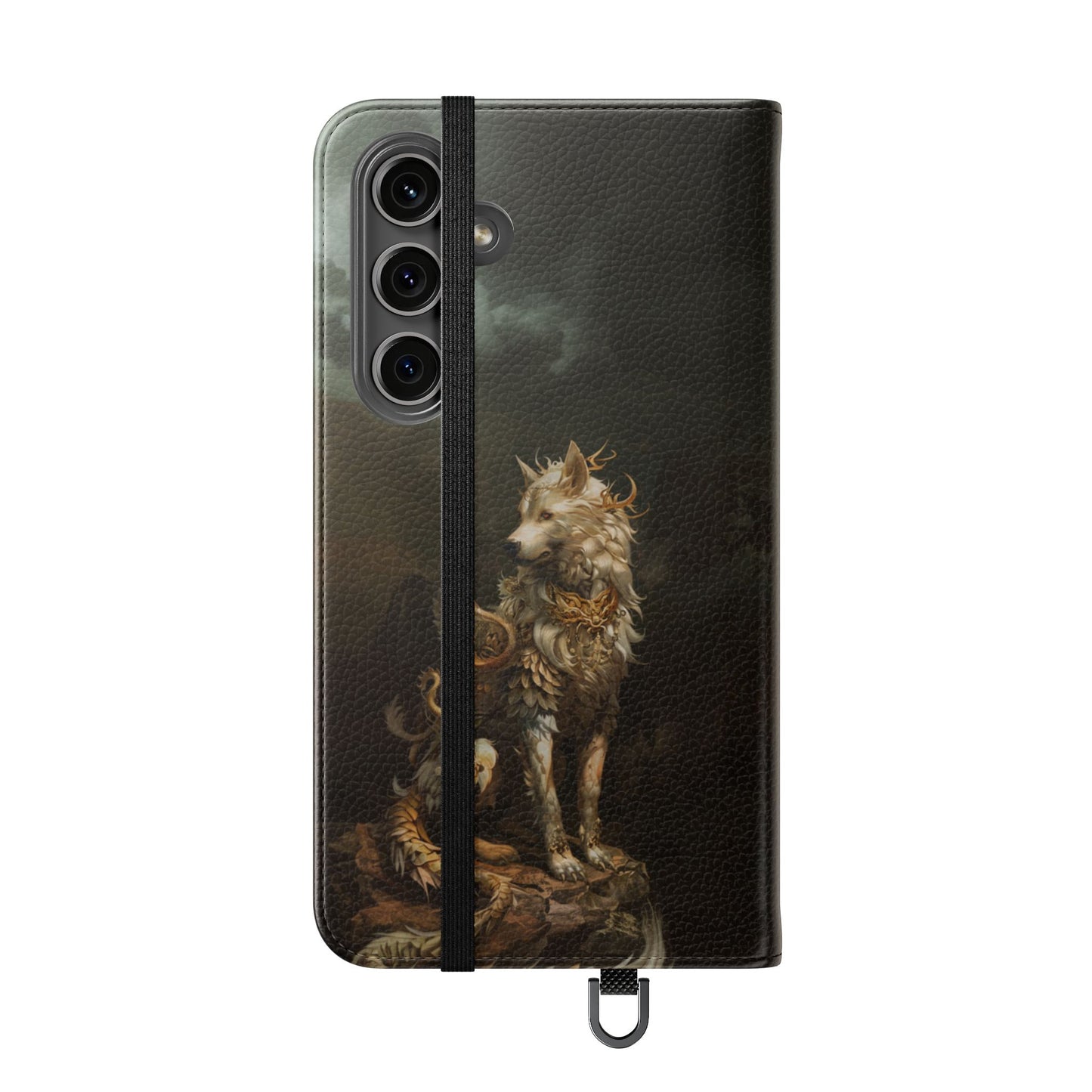 Antlered Wolf Guardian - Wallet Flip Case