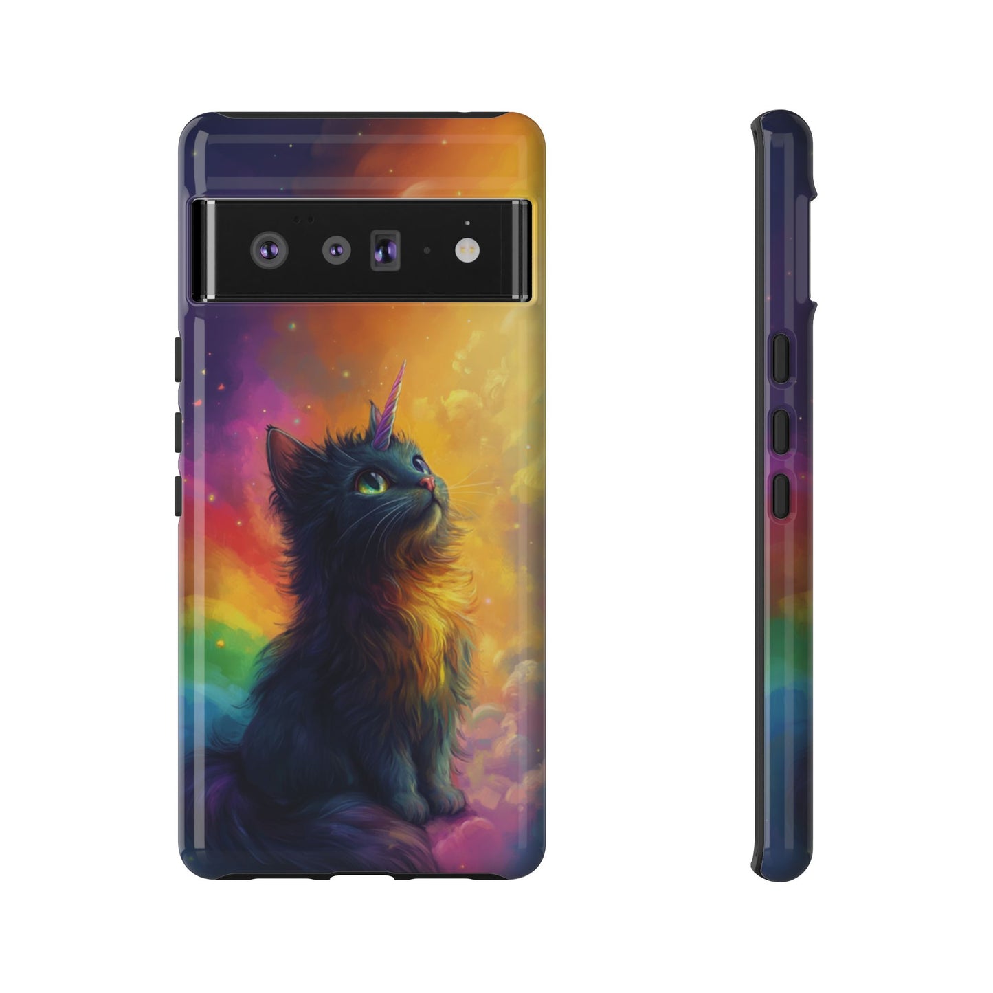 Rainbow Unicorn Cat Phone Case – iPhone, Google Pixel, Samsung Galaxy