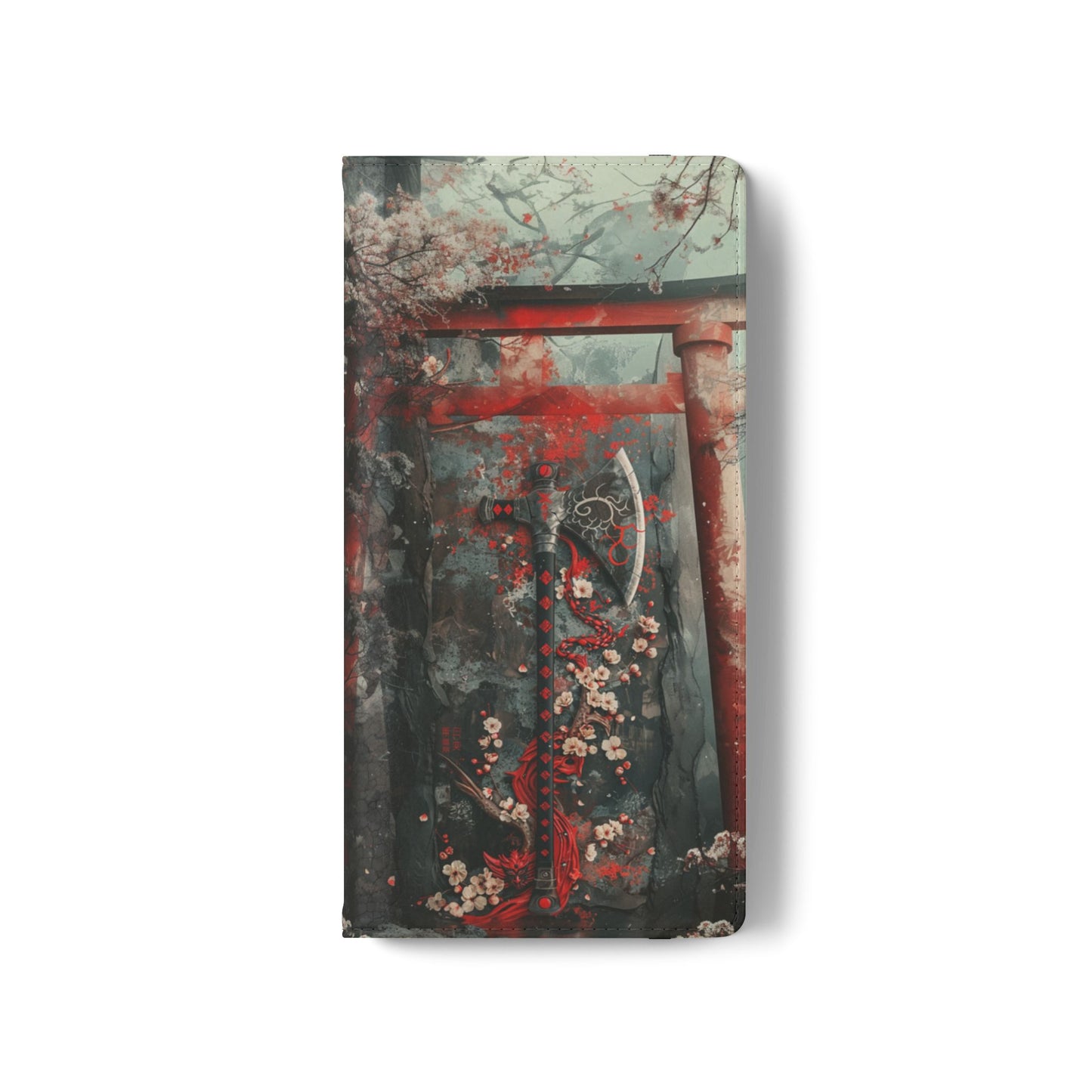 Sakura Warrior Axe - Wallet Flip Case