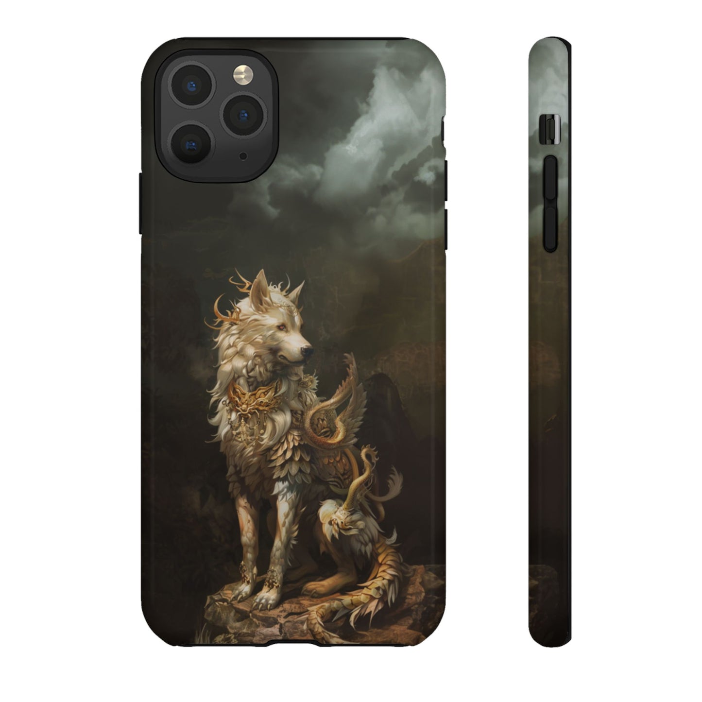 Antlered Wolf Guardian - Tough iPhone Case
