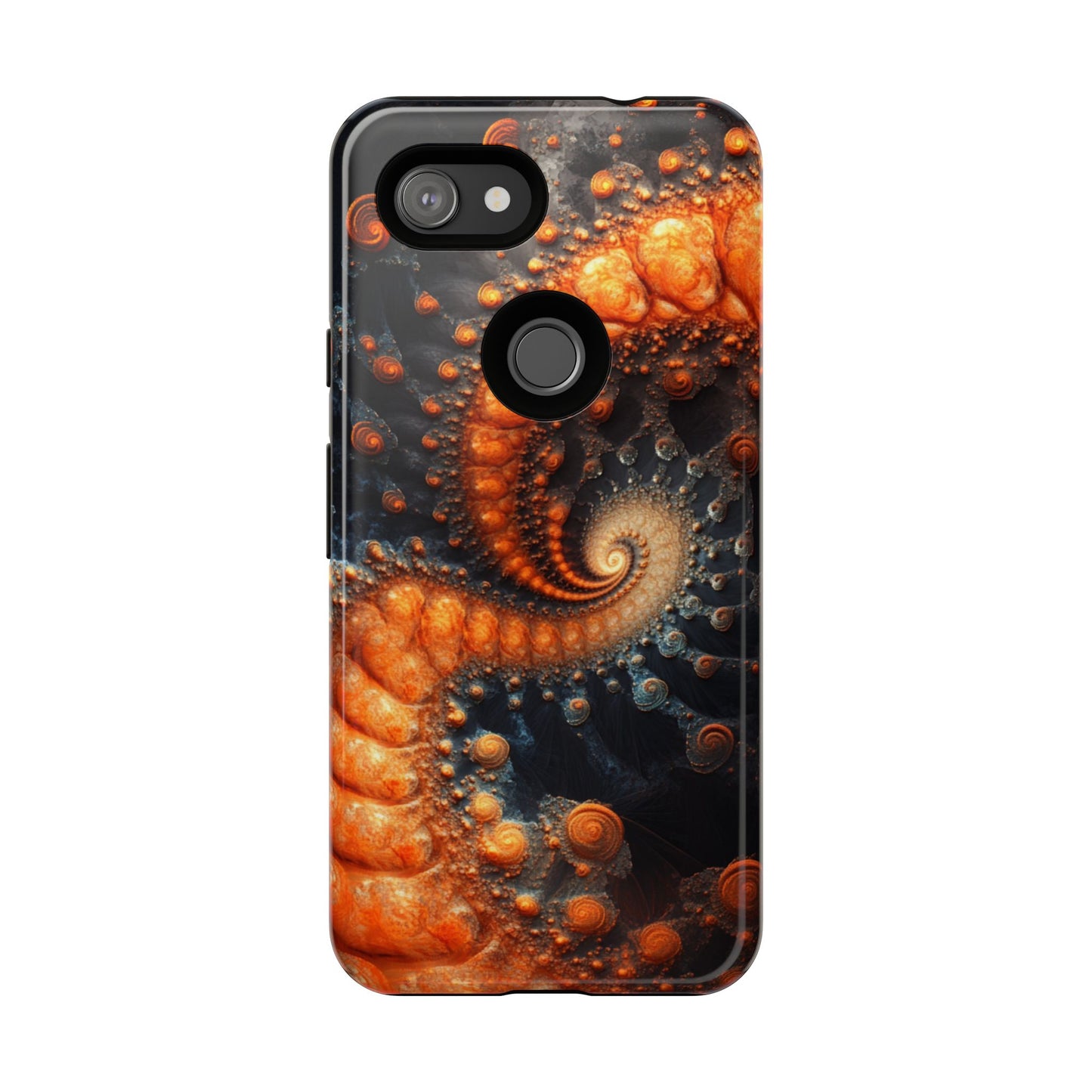 Amber Spiral Fractal – Tough Google Pixel Case