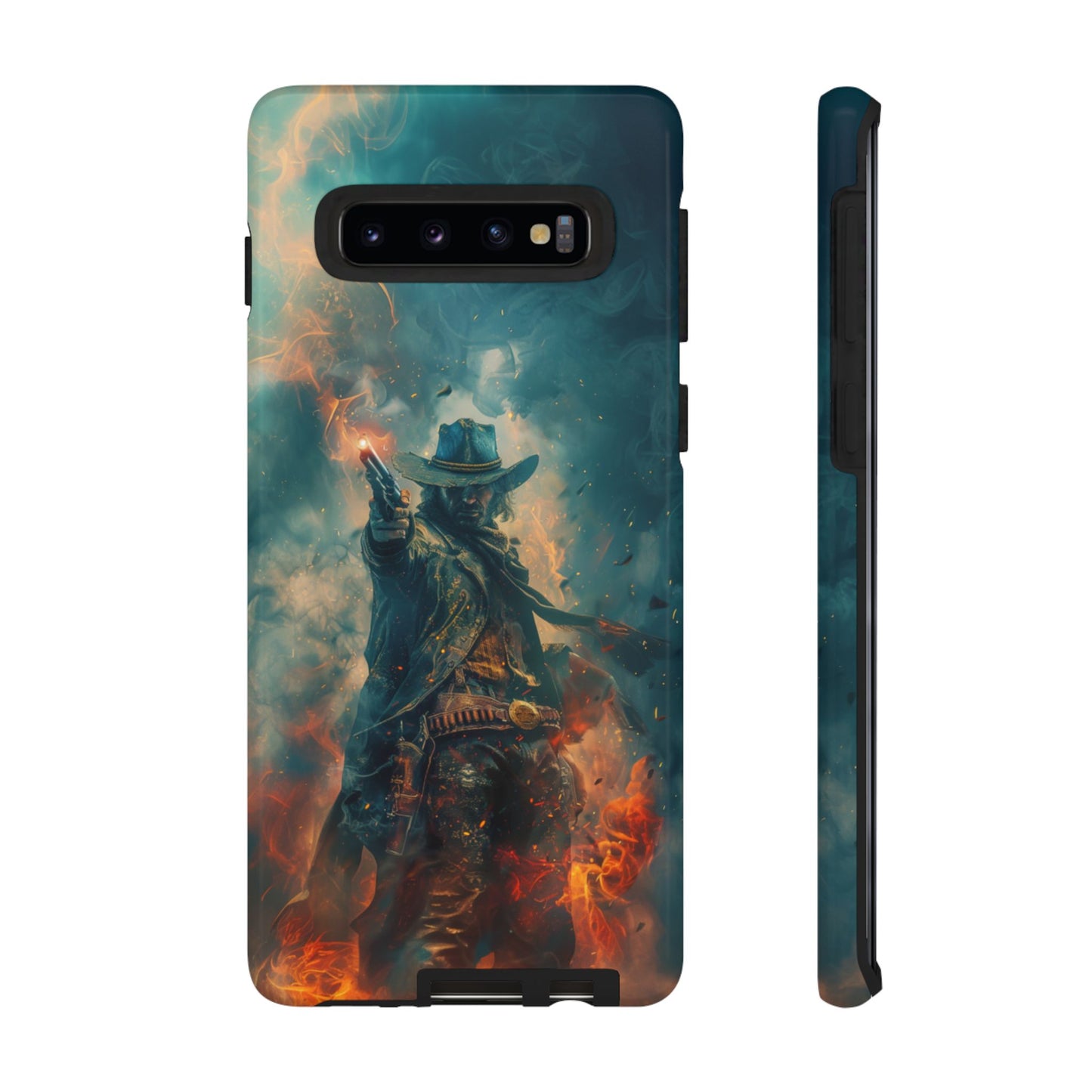Flaming Outlaw Gunslinger – Tough Samsung Galaxy Case