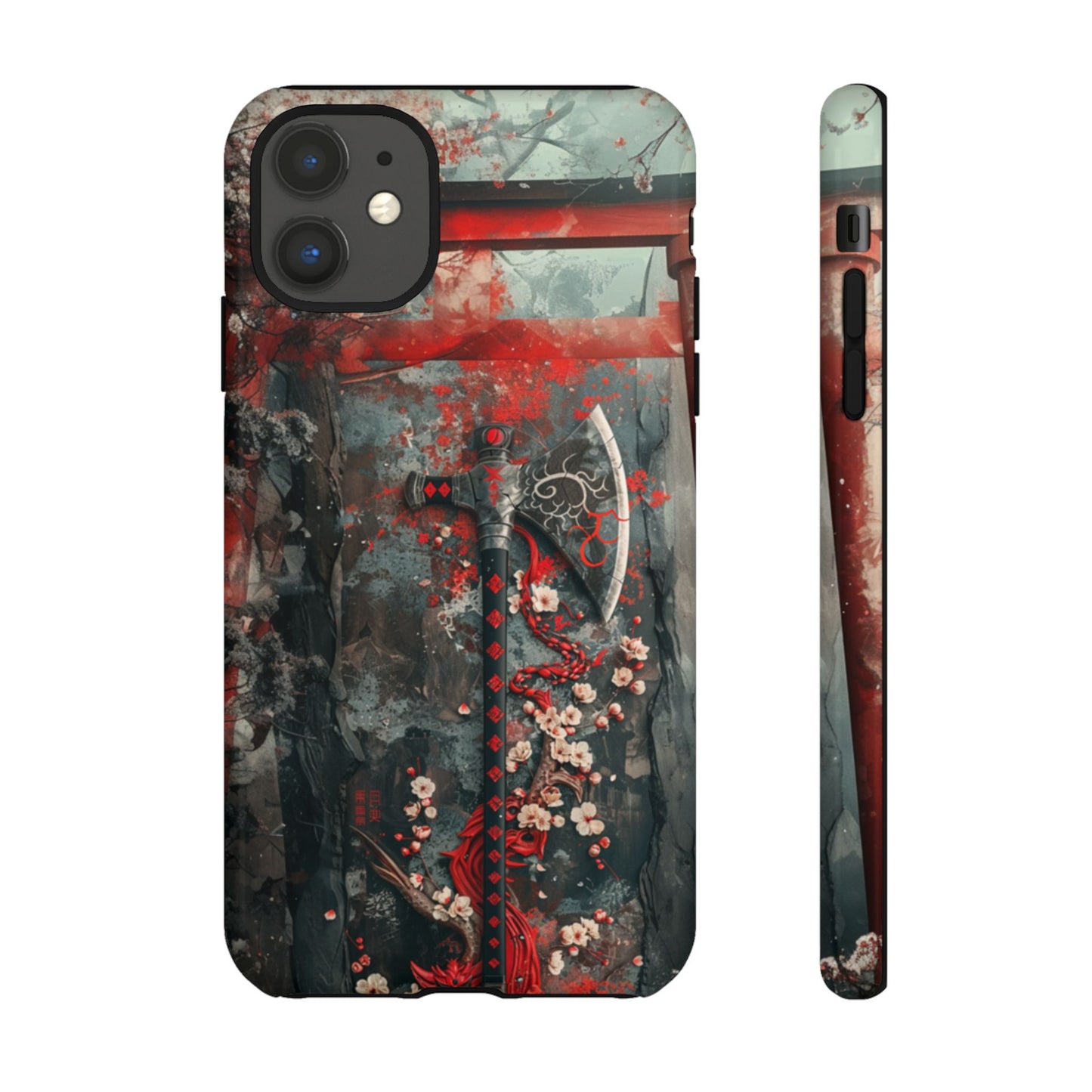 Sakura Warrior Axe - Tough iPhone Case