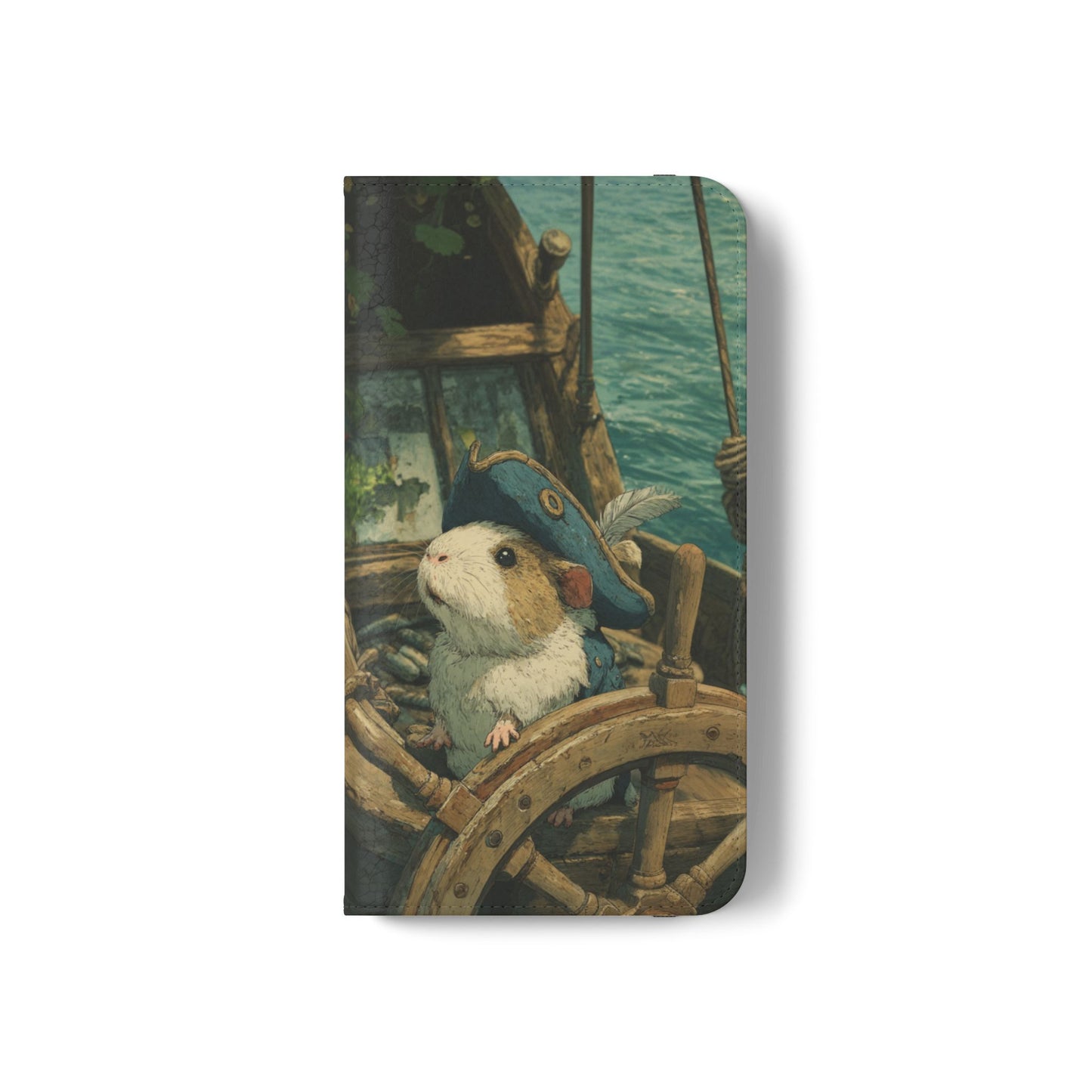 Pirate Captain Guinea Pig - Wallet Flip Case