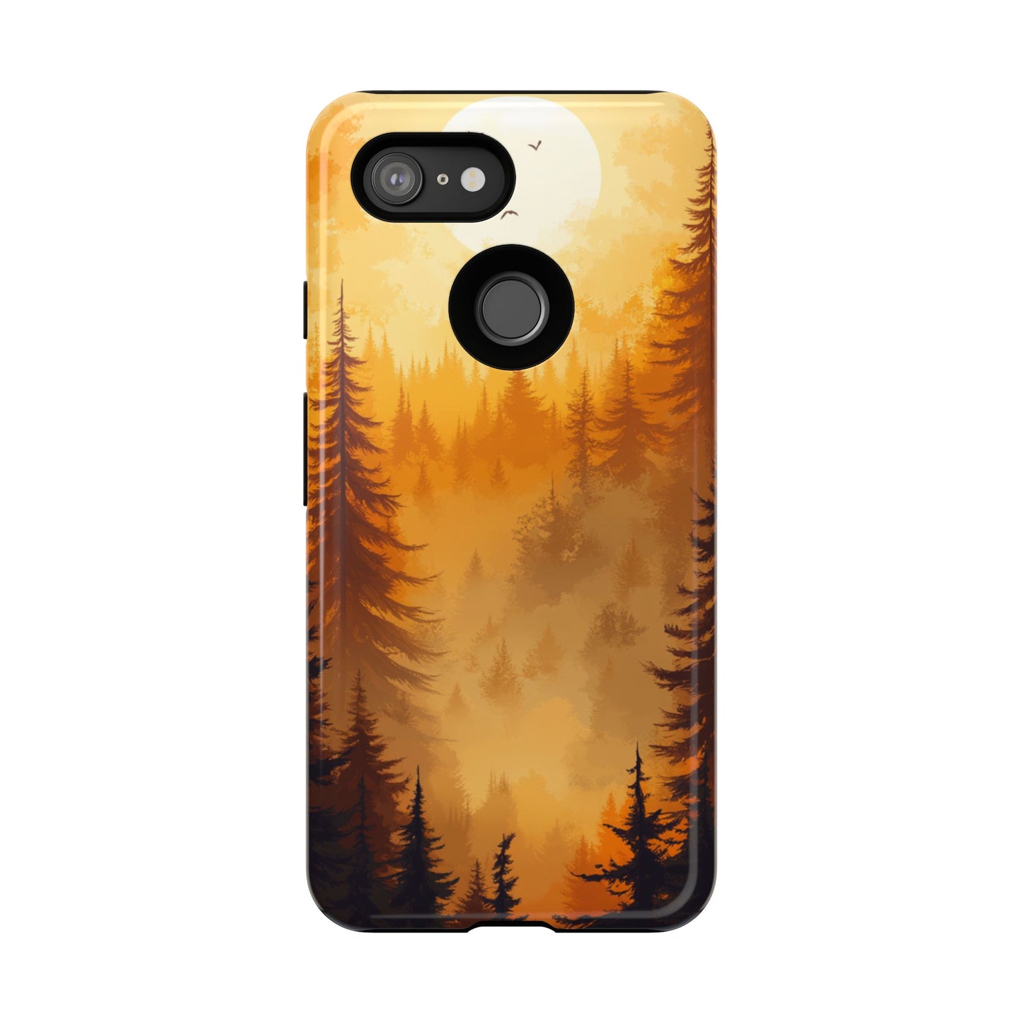 Golden Forest Silhouette – Tough Google Pixel Case