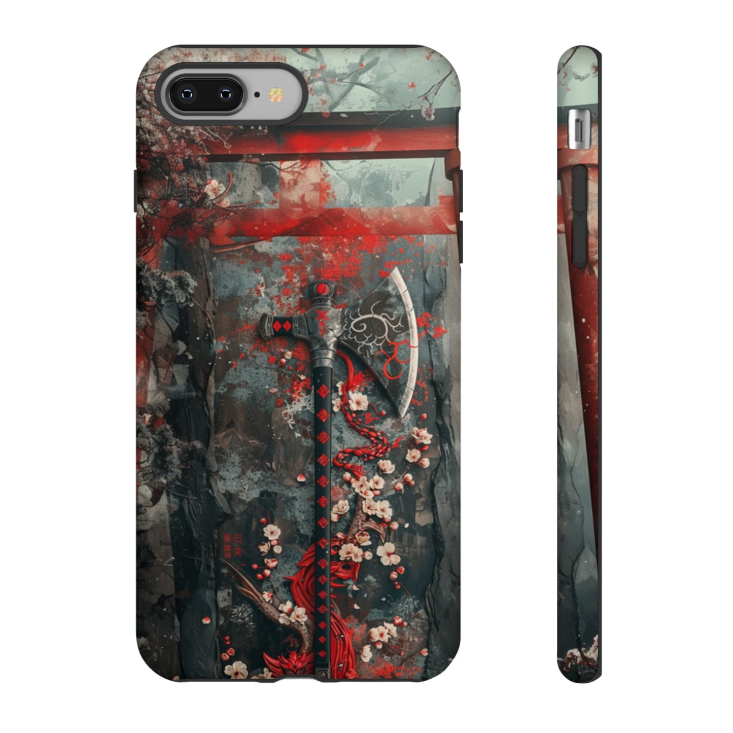 Sakura Warrior Axe - Tough iPhone Case