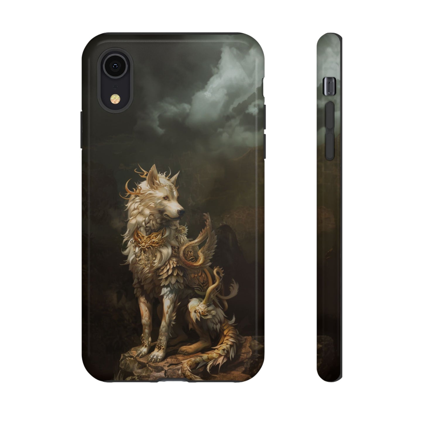Antlered Wolf Guardian - Tough iPhone Case