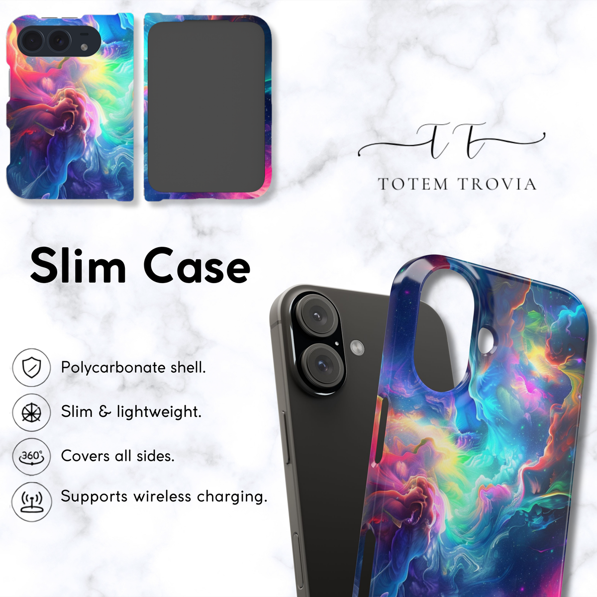 Rainbow Nebula Swirl - iPhone Case