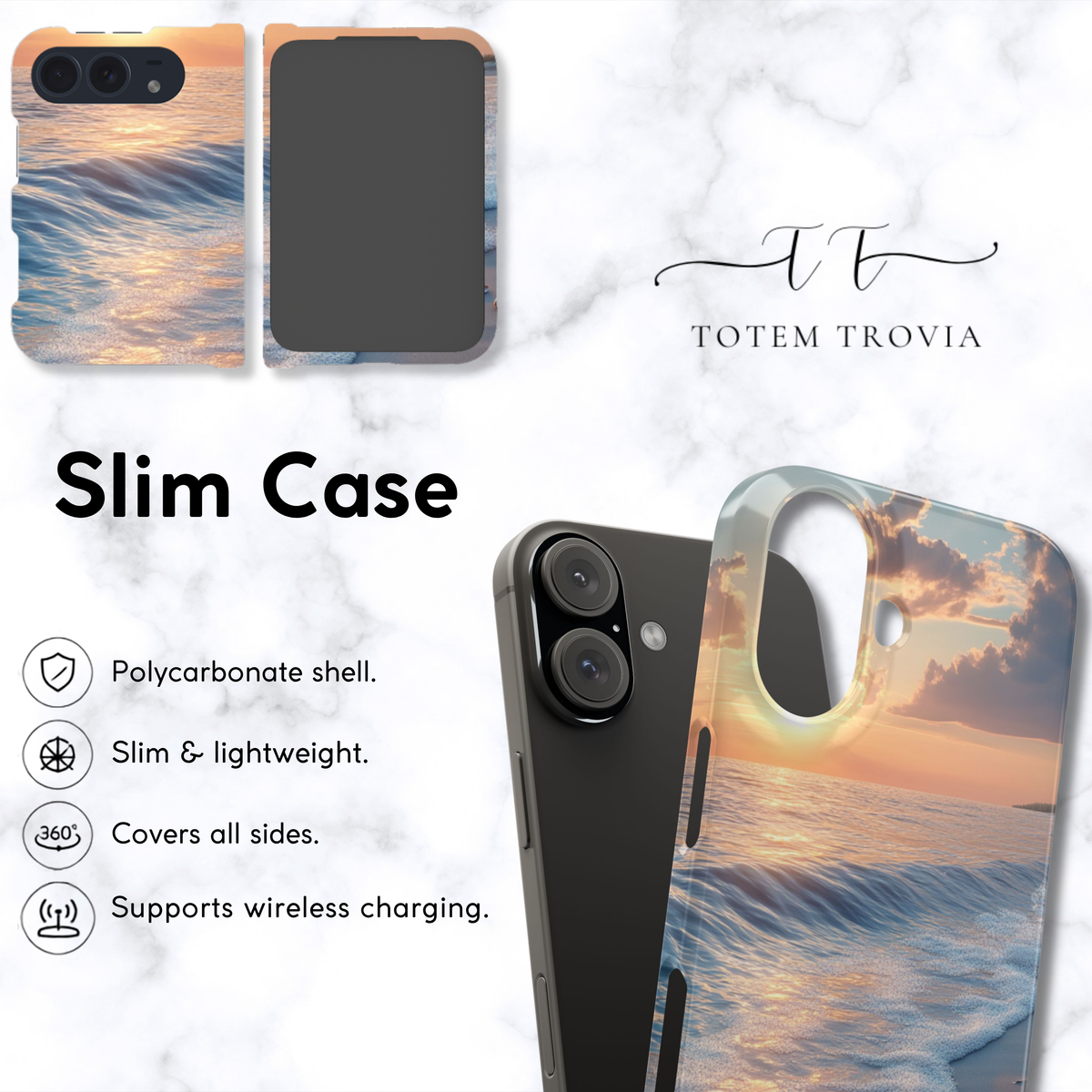 Sunset Beach Waves - iPhone Case