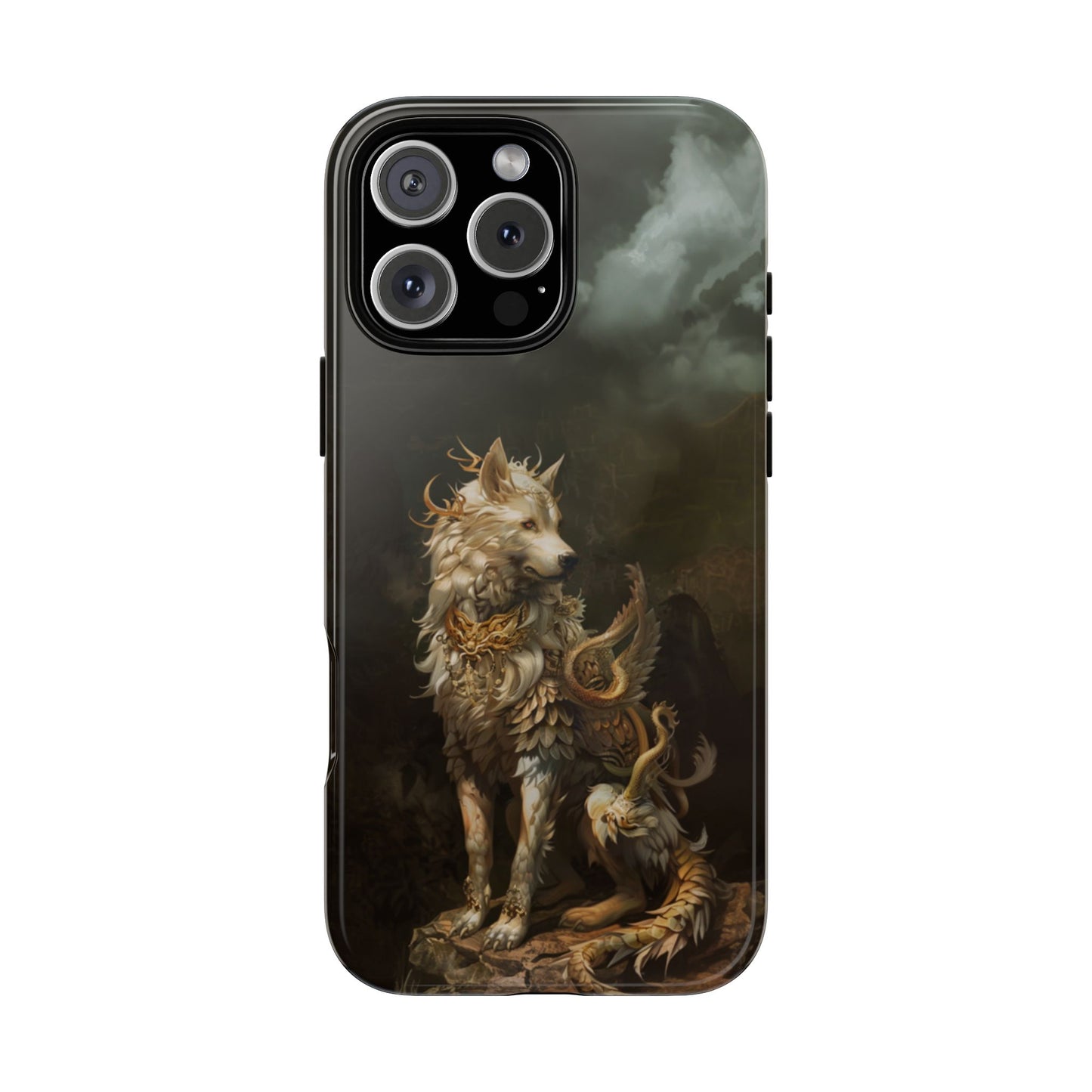 Antlered Wolf Guardian - Tough iPhone Case