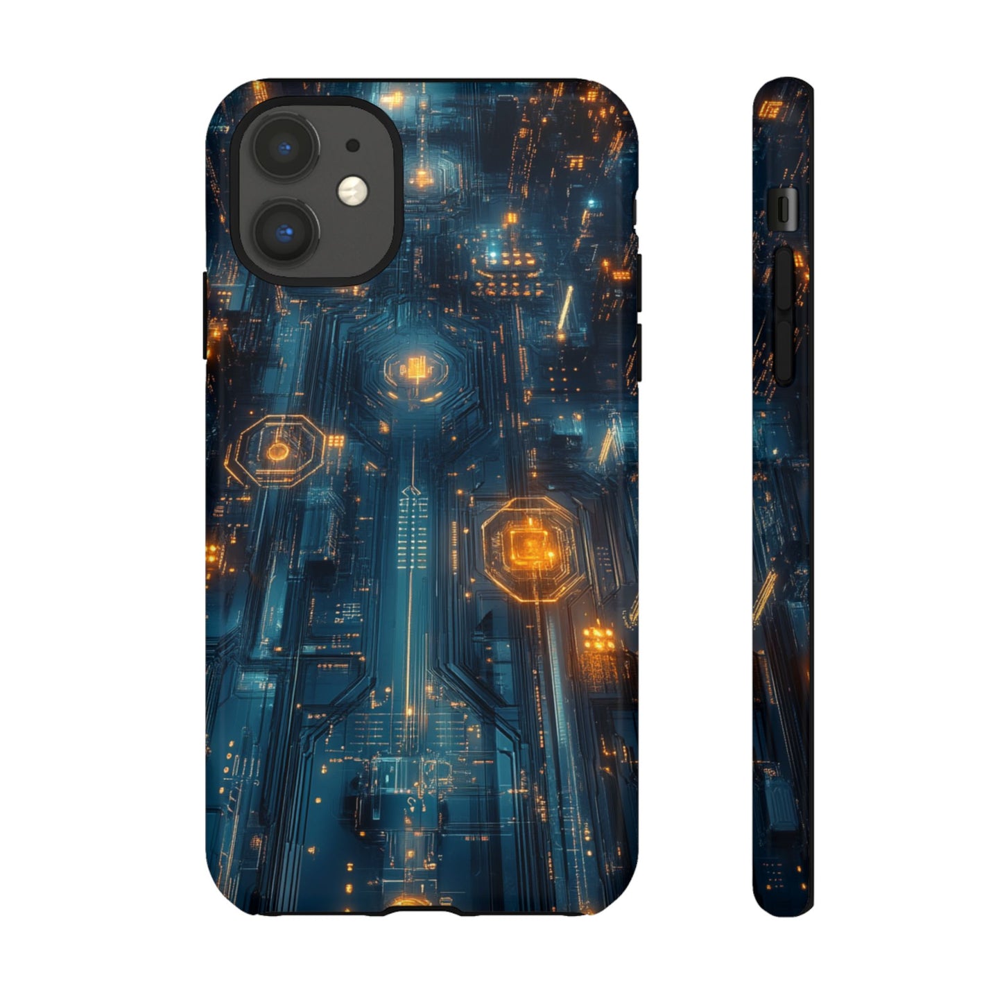 Quantum Neon Skyline – Tough iPhone Case