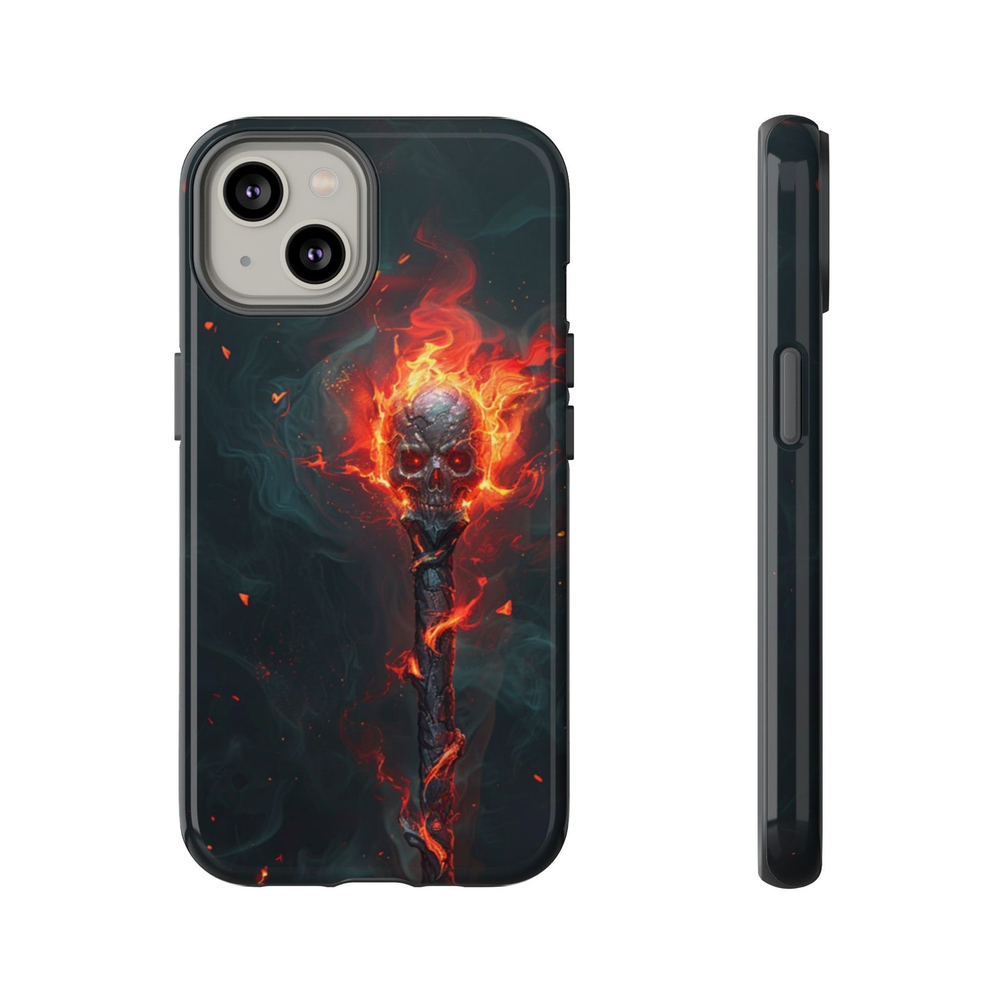 Inferno Skull Staff - Tough iPhone Case
