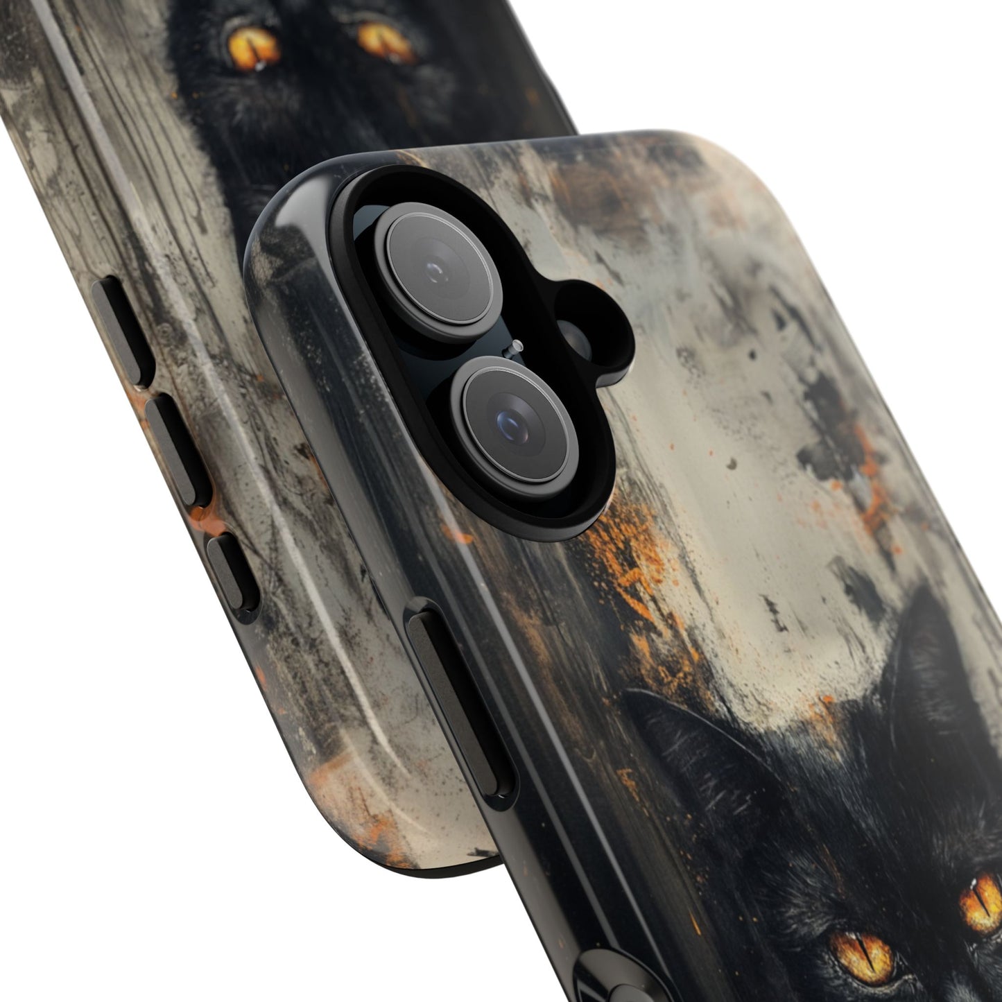 Black Cat Shadow Gaze - Tough iPhone Case