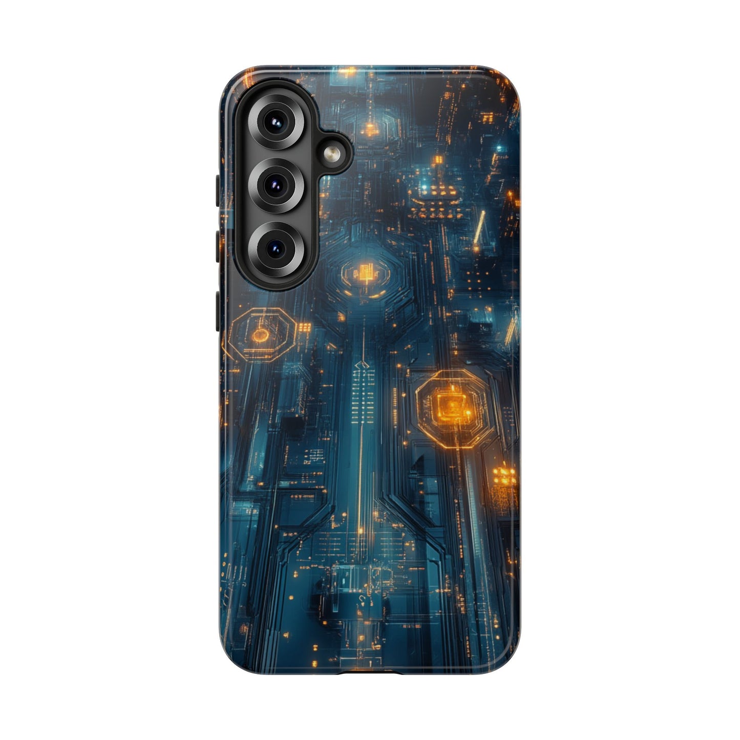 Quantum Neon Skyline – Tough Samsung Galaxy Case