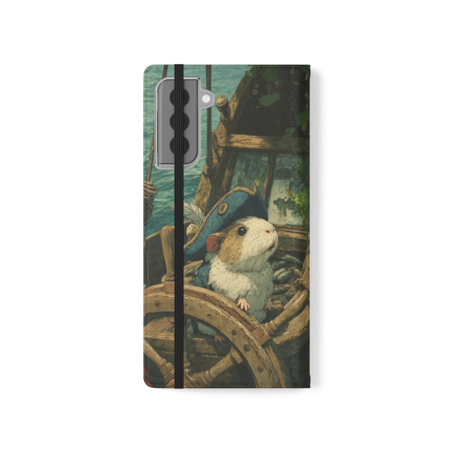 Pirate Captain Guinea Pig - Wallet Flip Case