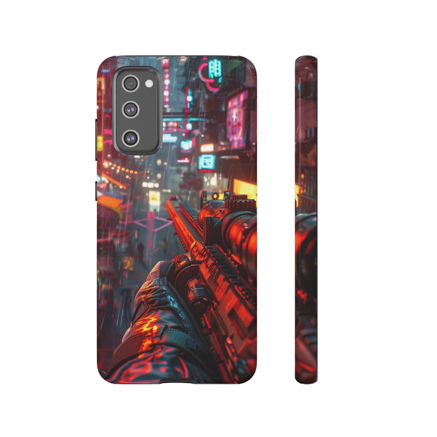 Neon Rain Sniper – Tough Samsung Galaxy Case