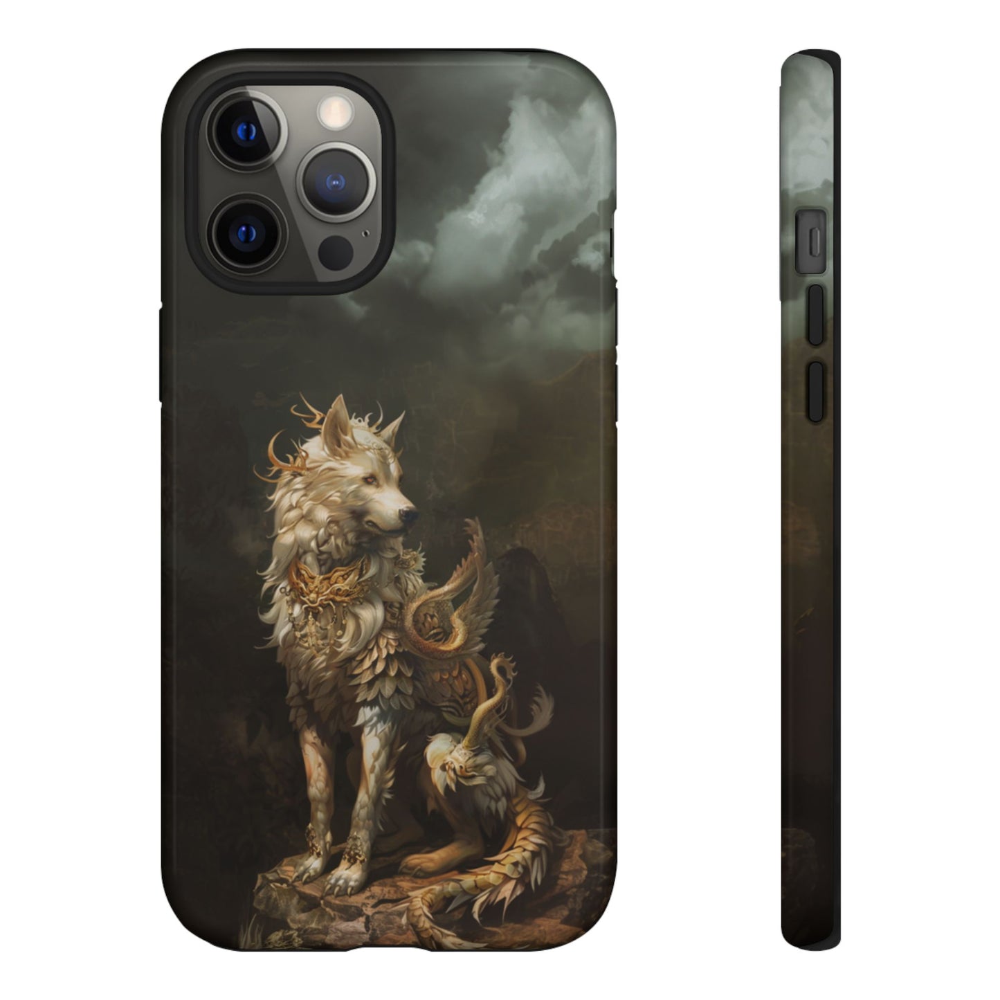 Antlered Wolf Guardian - Tough iPhone Case