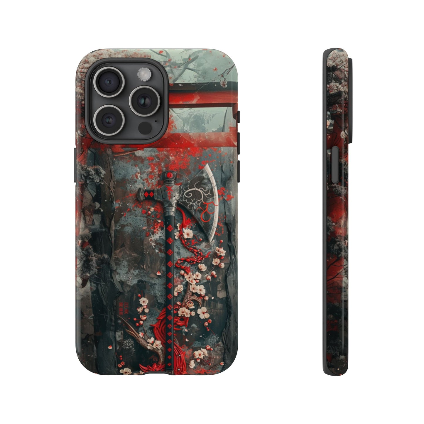 Sakura Warrior Axe - Tough iPhone Case