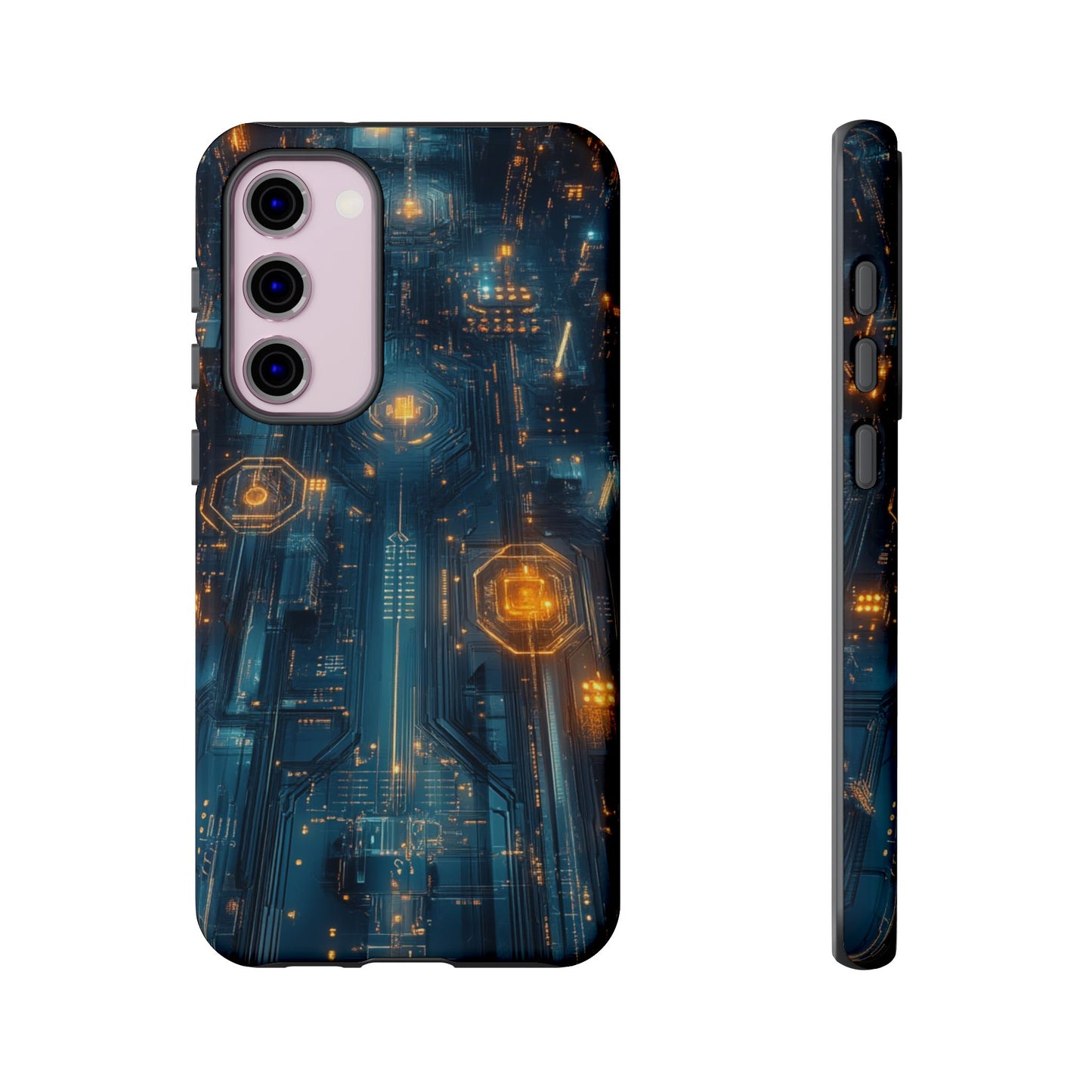 Quantum Neon Skyline – Tough Samsung Galaxy Case