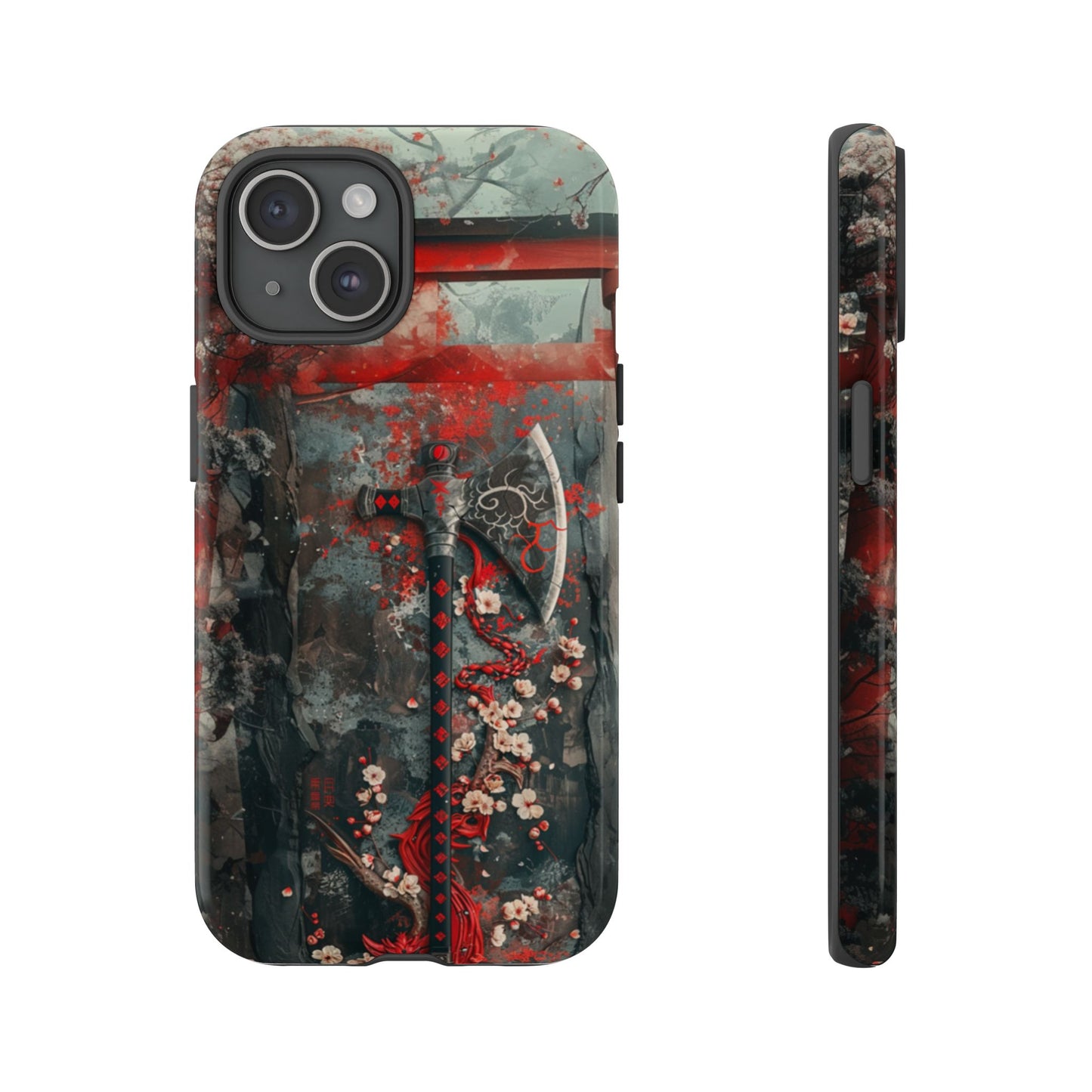 Sakura Warrior Axe - Tough iPhone Case