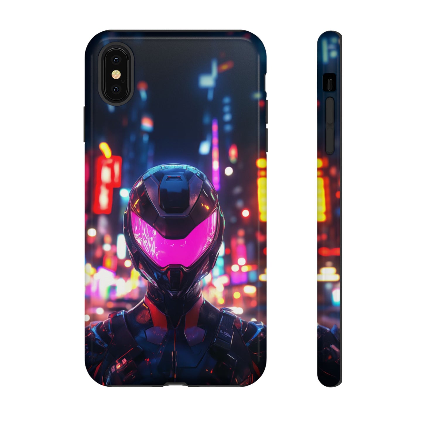 Neon Guardian Warrior – Tough iPhone Case