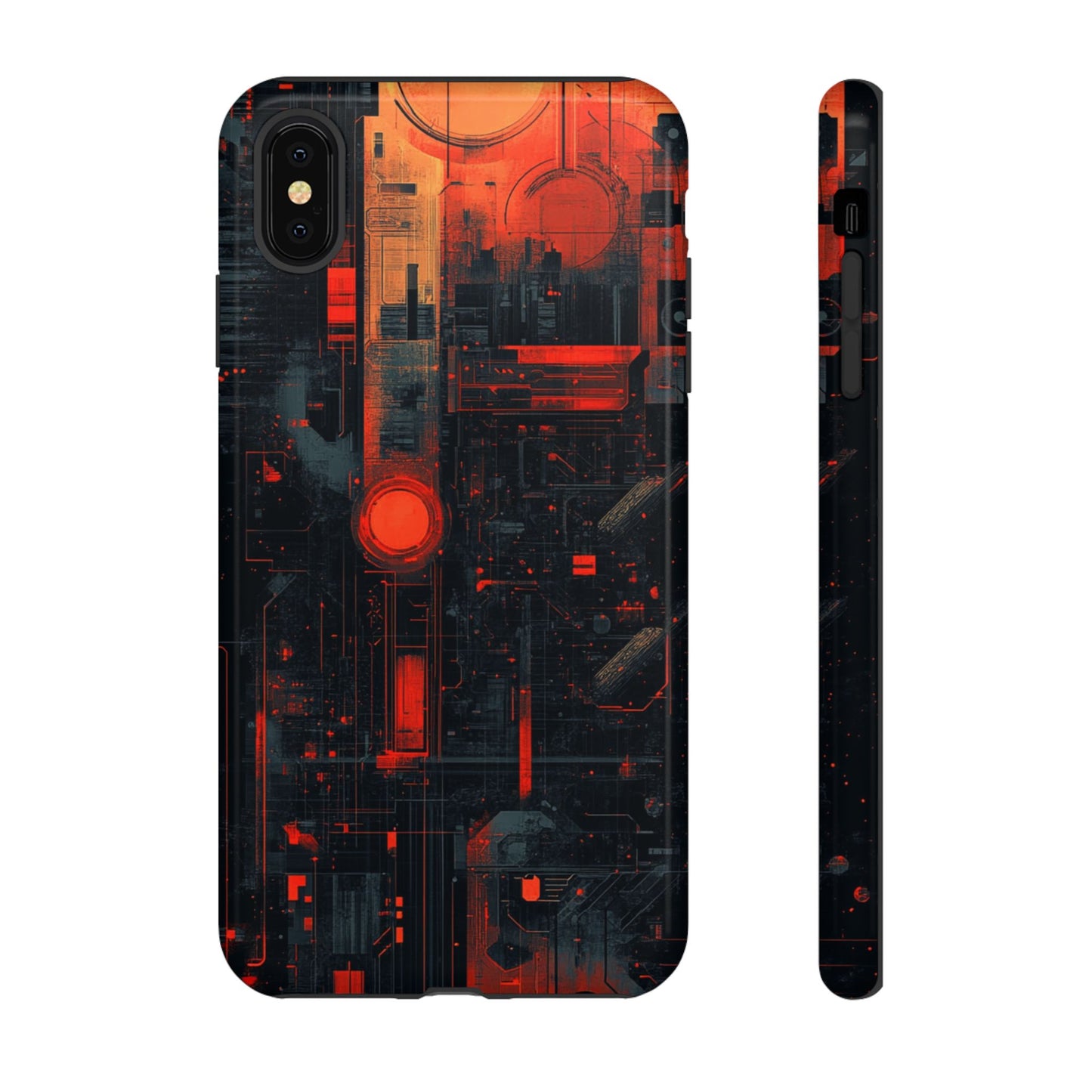 Neon Circuit Matrix – Tough iPhone Case