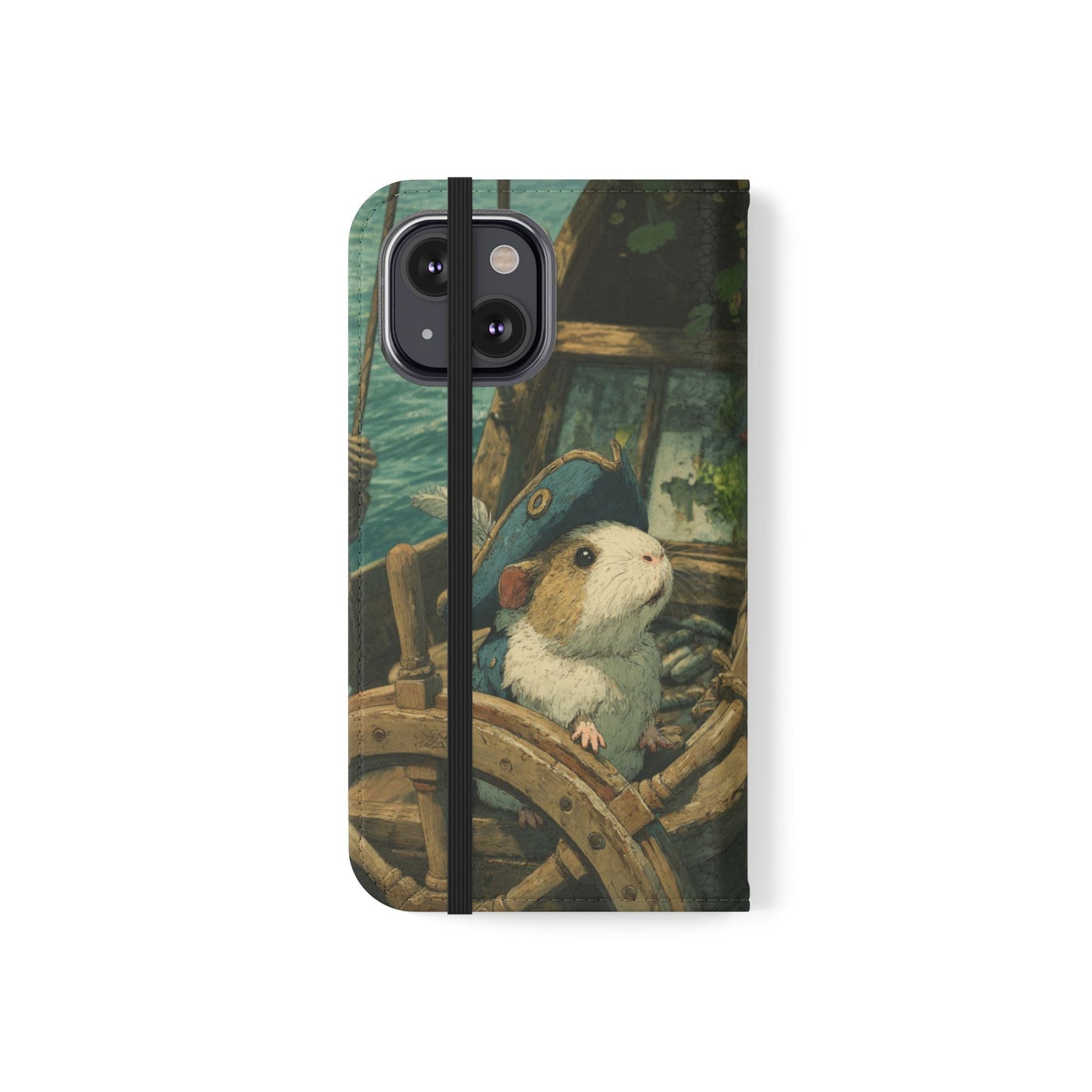 Pirate Captain Guinea Pig - Wallet Flip Case