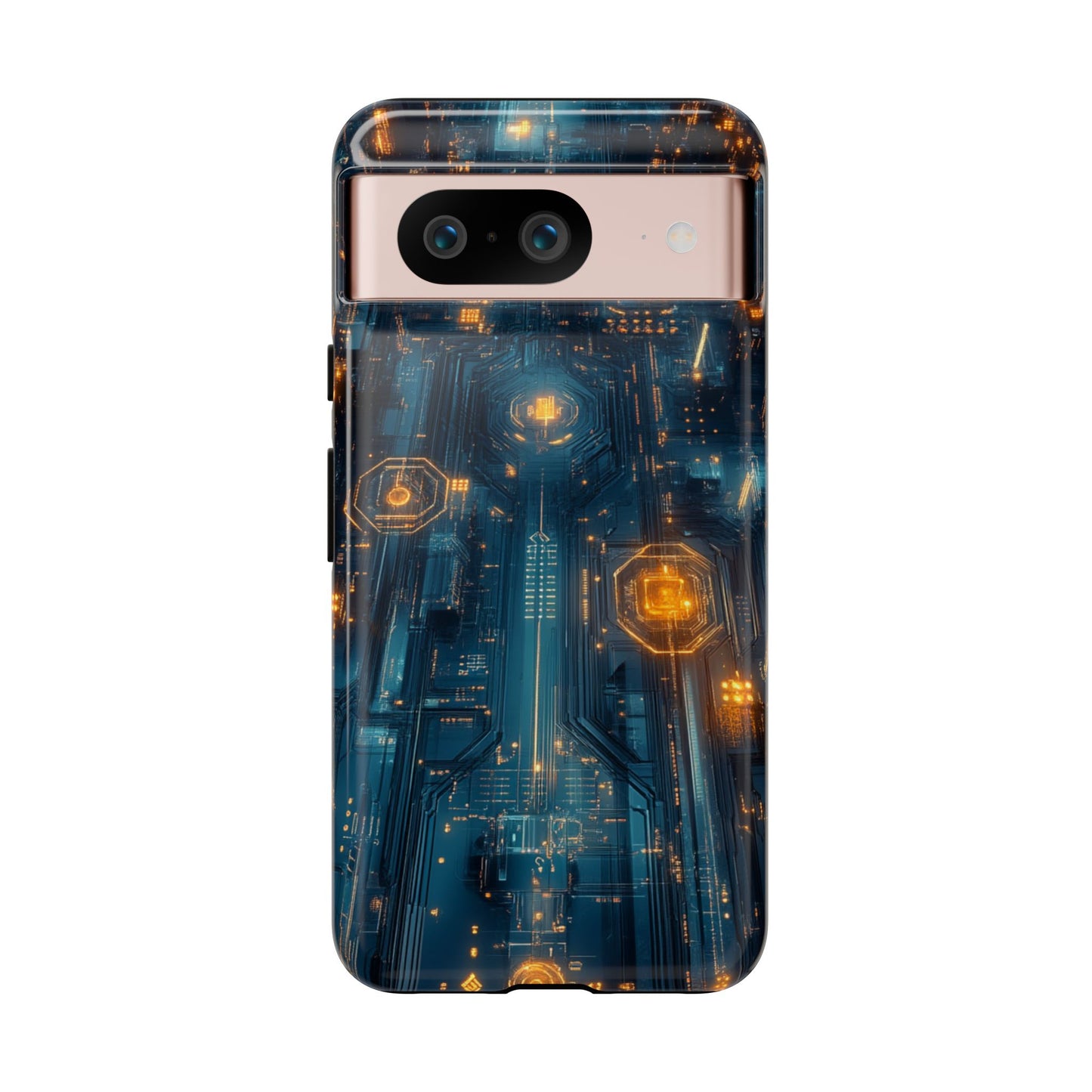 Quantum Neon Skyline – Tough Google Pixel Case