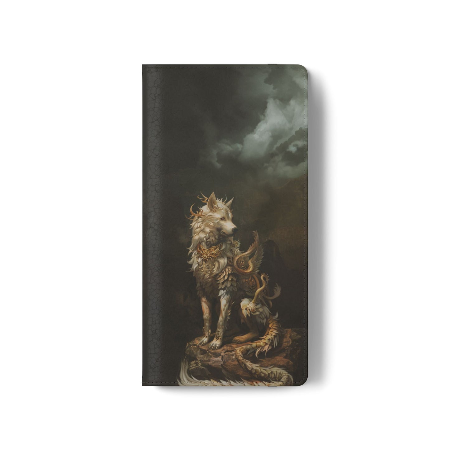 Antlered Wolf Guardian - Wallet Flip Case
