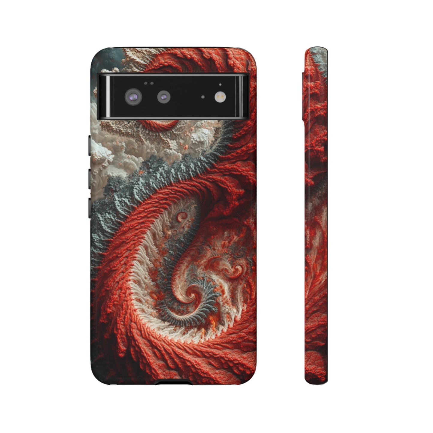 Crimson Spiral Fractal – Tough Google Pixel Case