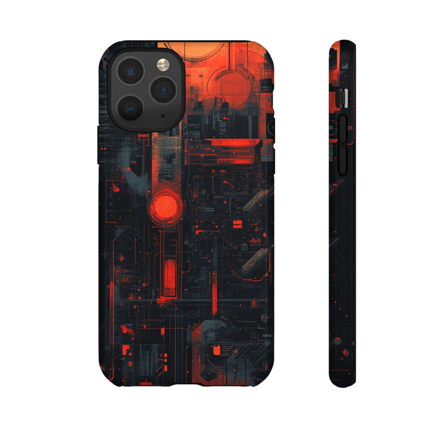 Neon Circuit Matrix – Tough iPhone Case