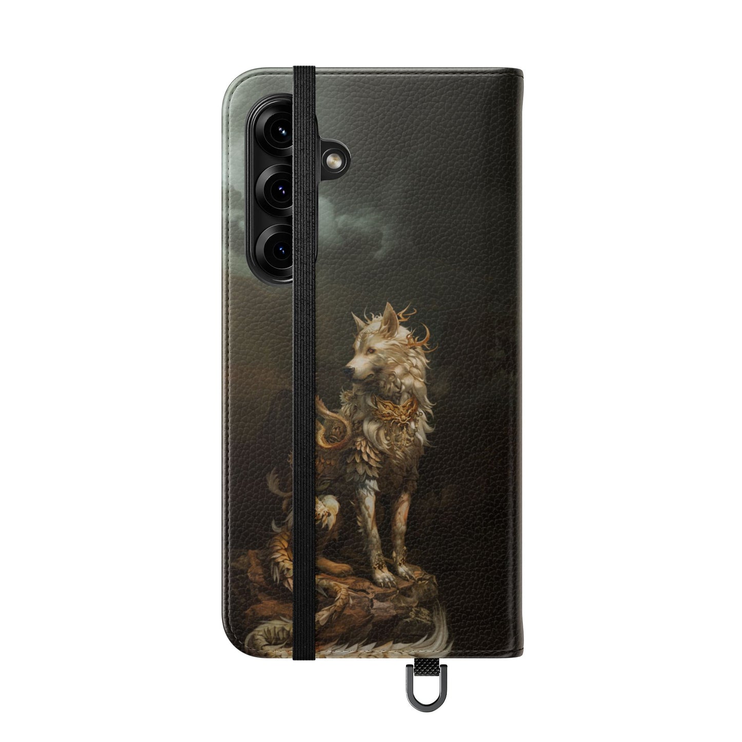 Antlered Wolf Guardian - Wallet Flip Case