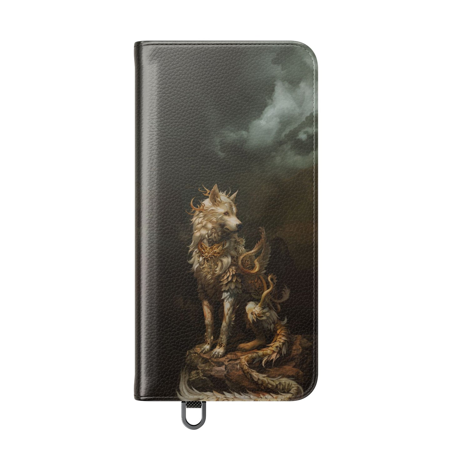 Antlered Wolf Guardian - Wallet Flip Case