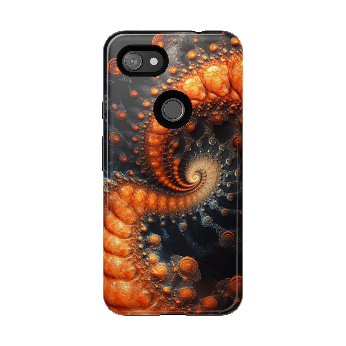 Amber Spiral Fractal – Tough Google Pixel Case