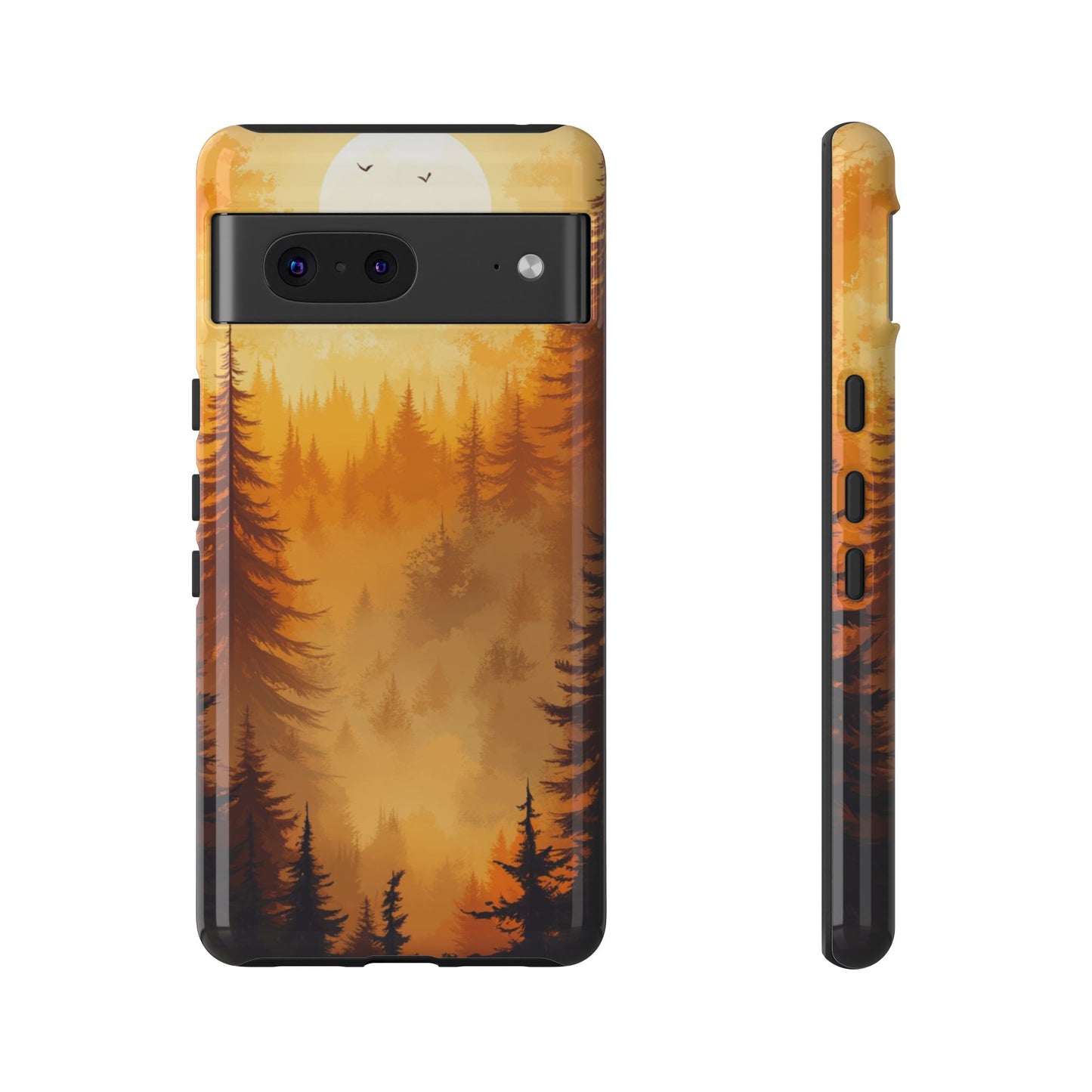 Golden Forest Silhouette – Tough Google Pixel Case